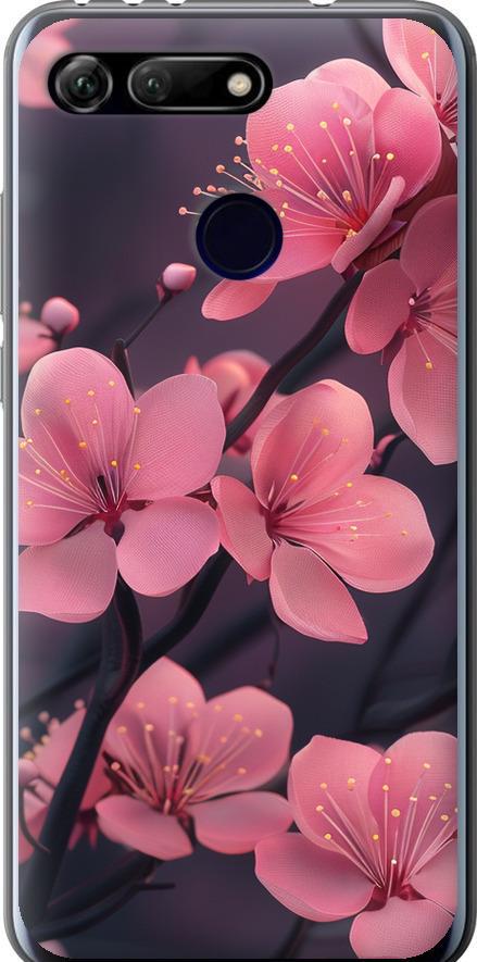 Чехол на Huawei Honor View 20 Пурпурная сакура (6075u-1645-42517)