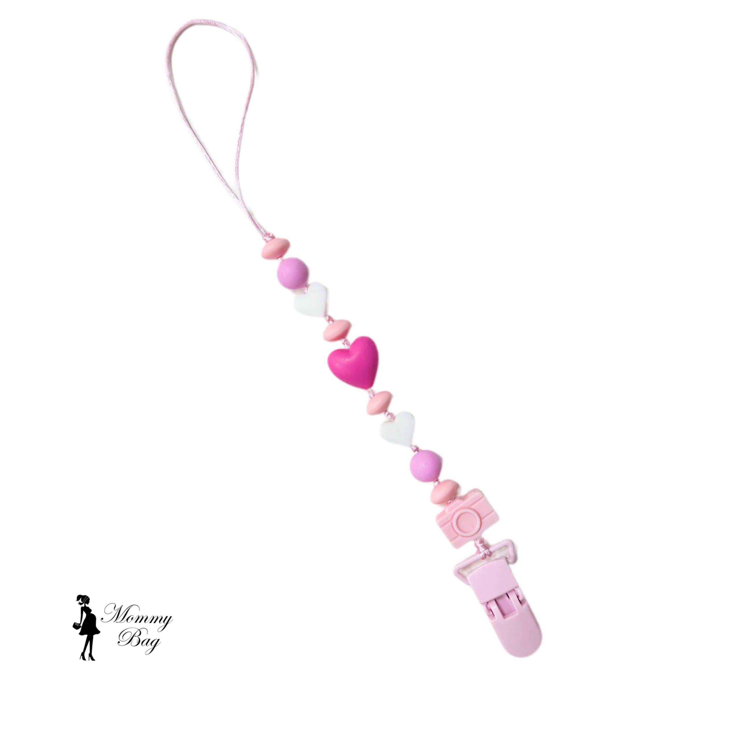 Держатель для пустышки Mommy Bag Розово-молочный (143974) - фото 3 Держатель для пустышки Mommy Bag Розово-молочный (143974) - фото 3