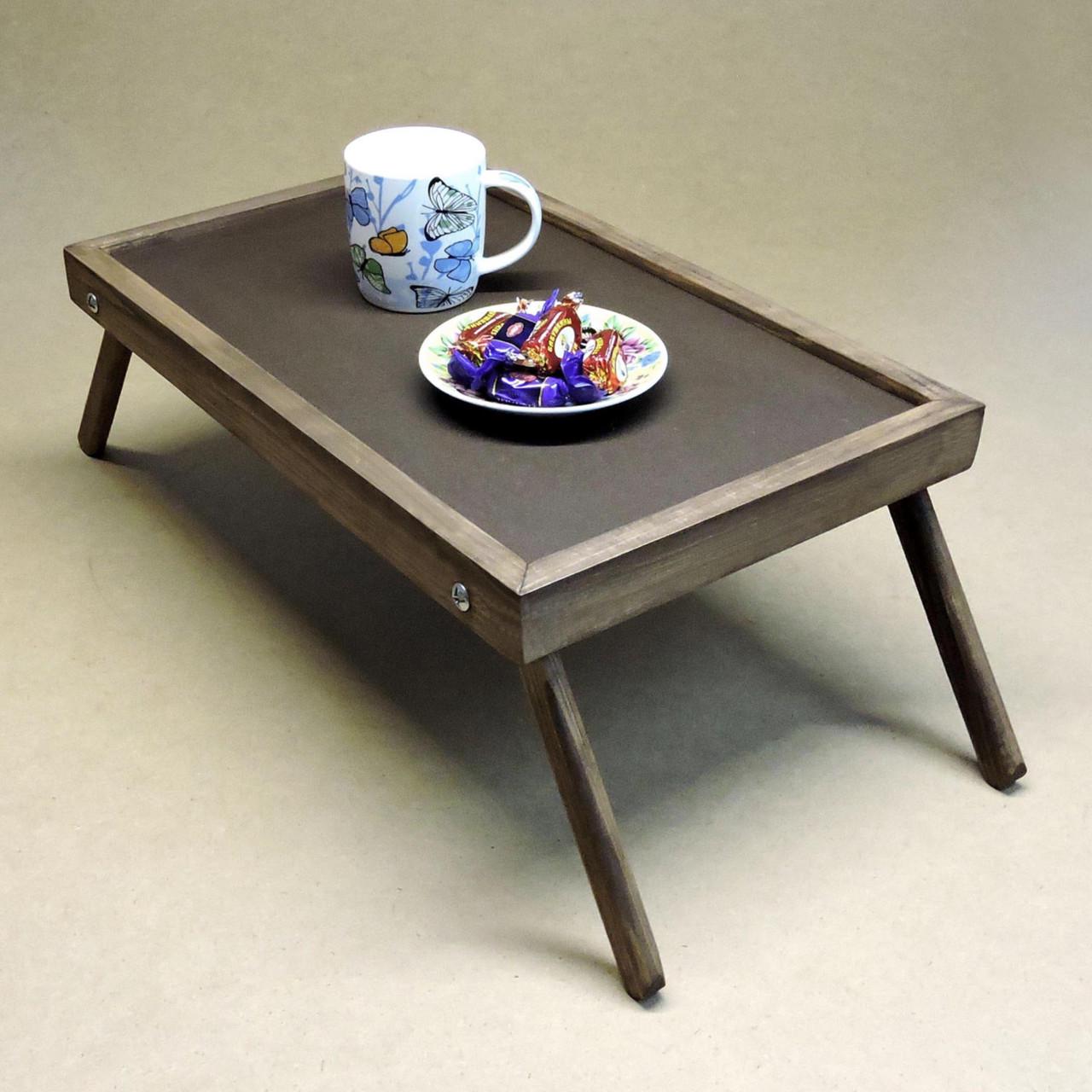 Столик-поднос для завтрака из дерева Орегон Капучино (СТП-000109)