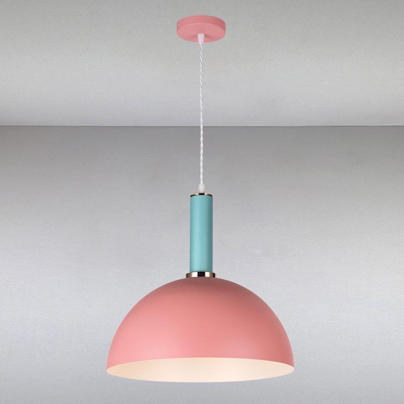 Люстра підвісна лофт Light House LS-14028-1 на одну лампу Рожевий / Блакитний