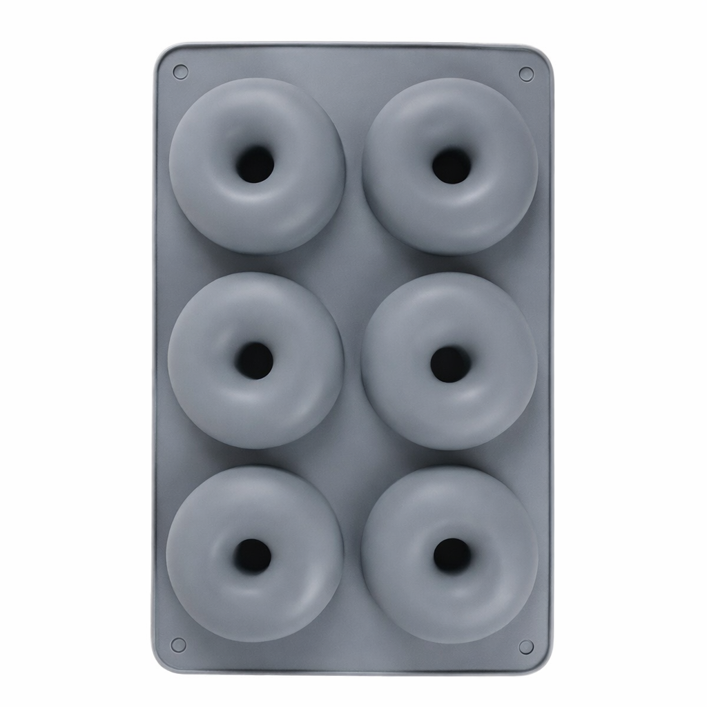 Форма для пончиков силиконовая Donuts R34954 6 ячеек 27,8х17,7 см Серый (36522306)