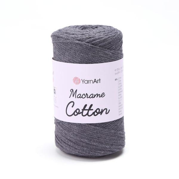 Шнур плетеный для макра Macrame Cotton 2 мм Темно-серый №758 (1874798357)