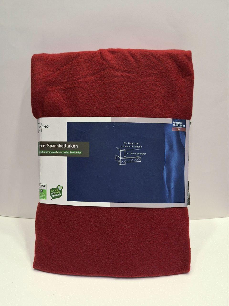 Простынь на резинке Livarno Home флисовая 90-100x200x20 см Бордо (1326) Простынь на резинке Livarno Home флисовая 90-100x200x20 см Бордо (1326)