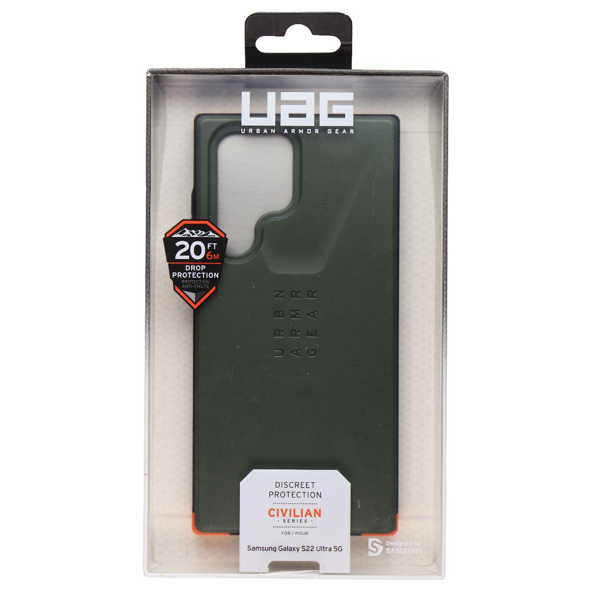 Чехол милитари UAG Civilian (21344D117272) для Samsung Galaxy S22 Ultra 6.8" Olive - фото 2