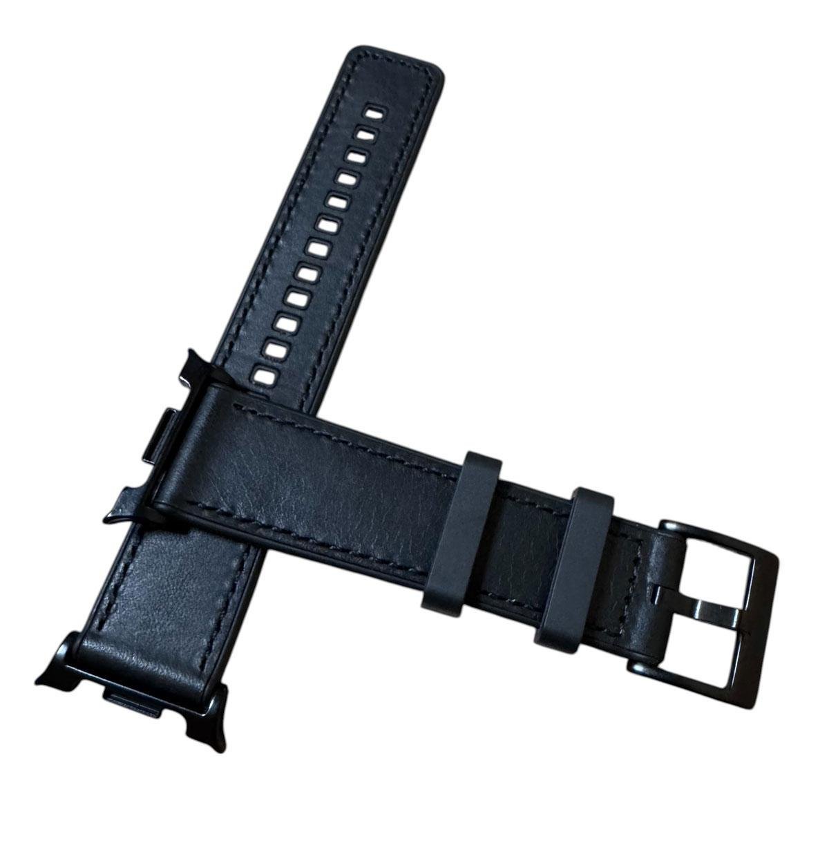 Ремешок для часов Primolux Leather Silicone Samsung Galaxy Watch 8 46 мм/44 мм/40 мм Black (2767642385)