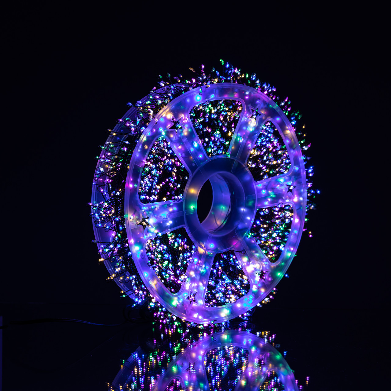 Мережева гірлянда-нитка кімнатна роса хвойна лапа 50 м 1500 LED світлодіодів Зелений/Мультиколір (D1500L50MGML) - фото 7 Мережева гірлянда-нитка кімнатна роса хвойна лапа 50 м 1500 LED світлодіодів Зелений/Мультиколір (D1500L50MGML) - фото 7