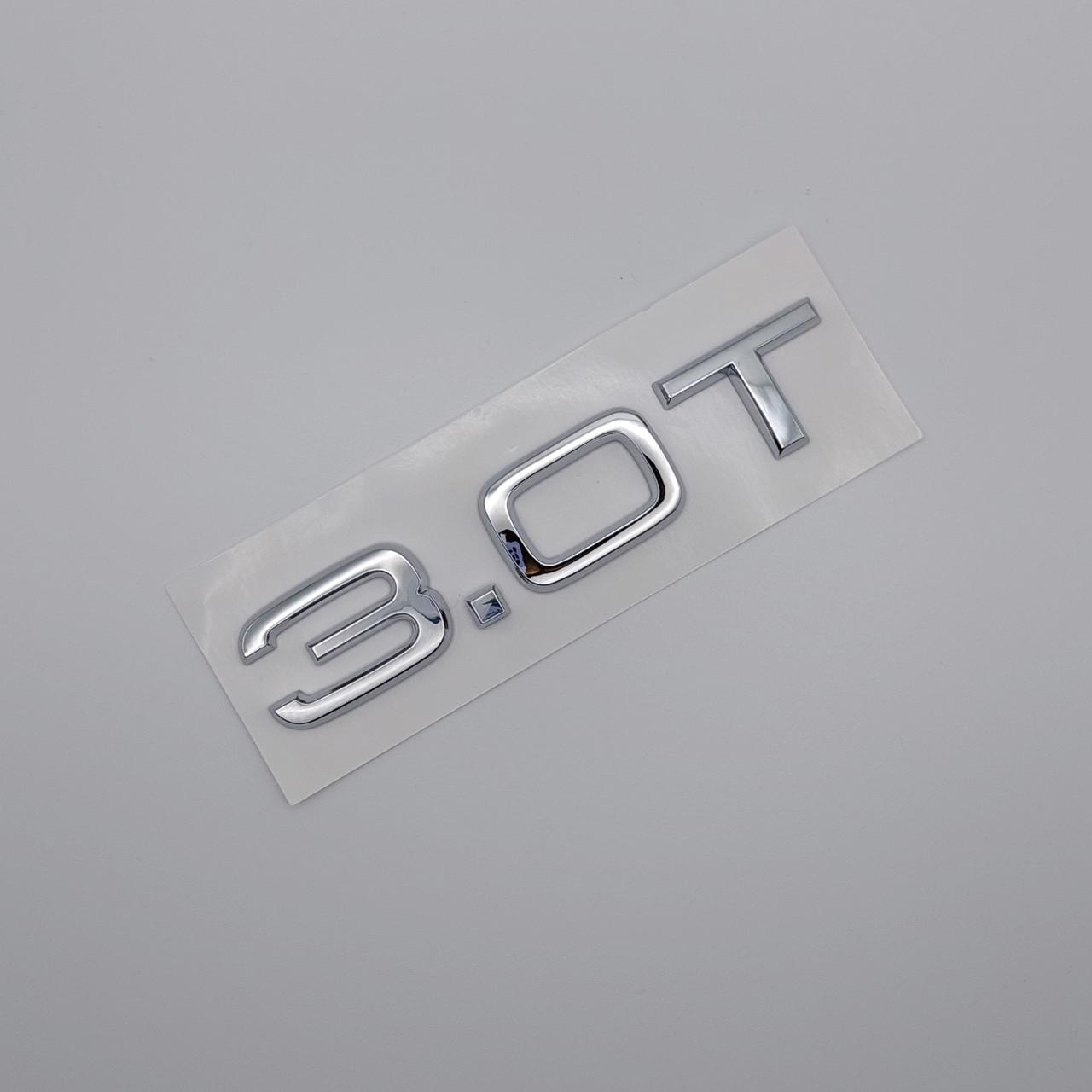 Эмблема надпись 3 Т на заднюю часть Audi 10,6х2 см Хром (1687185126)