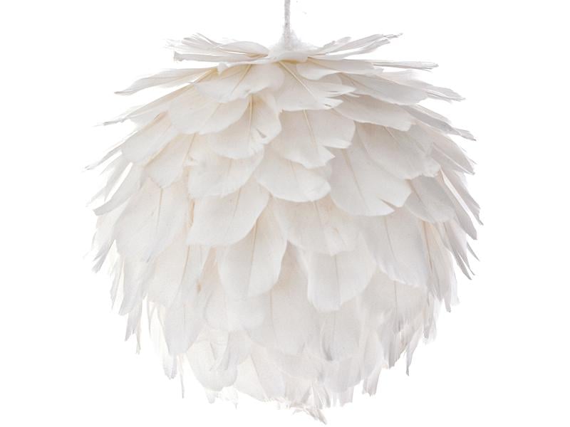 Елочный шар Elen Рождественская с перьями 13 см (681-024)