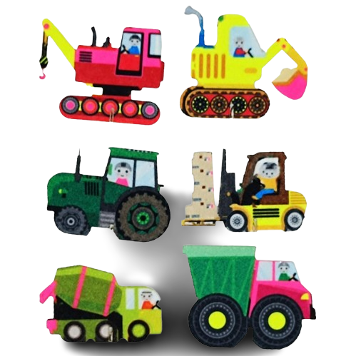 Набір фетрових фігурок на підставці Машинки 180151 (RLT49212)