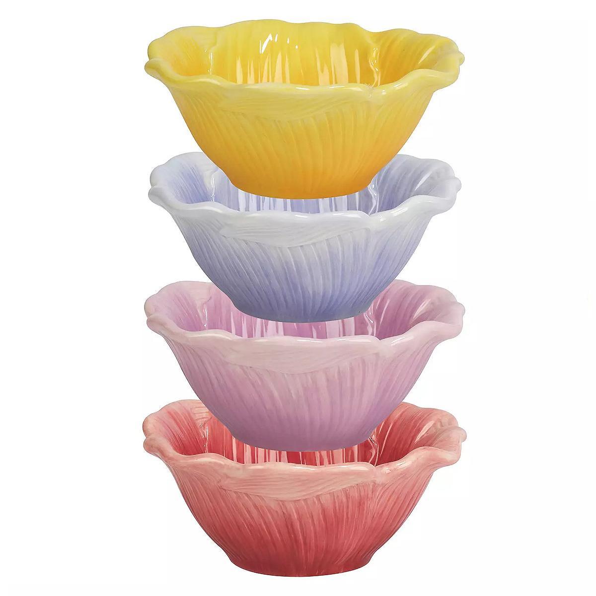 Набор пиал Certified International Колибри керамических 14 см/4 шт. Разноцветный (31603-set) - фото 2 Набор пиал Certified International Колибри керамических 14 см/4 шт. Разноцветный (31603-set) - фото 2