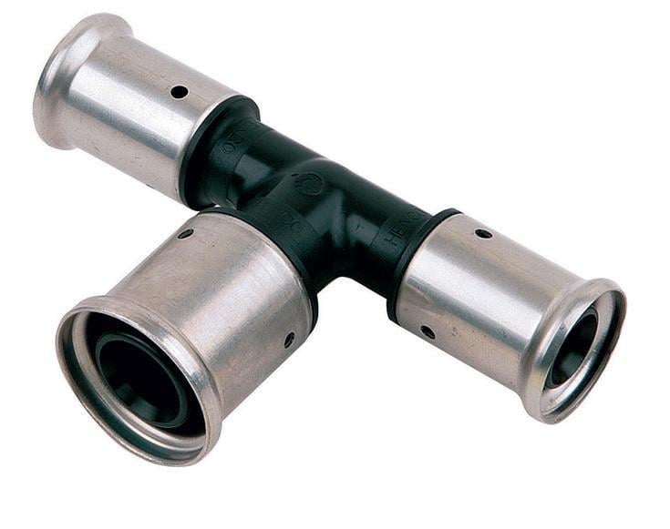 Пресс-тройник промежуточный пластмассовый HENCO 16х20х16 (12PK-162016)
