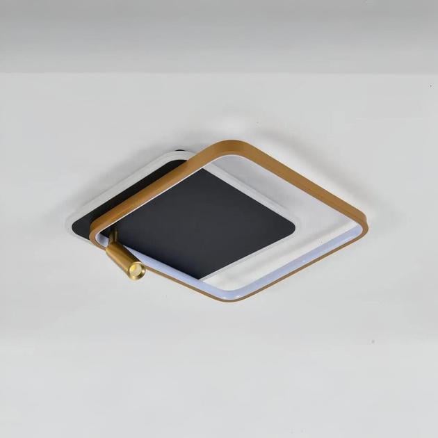 LED-люстра потолочная Valeso квадрат 3000/4500/6000К IP20 CH8005 BK+GD 27W Черный/Золотой (28685844)