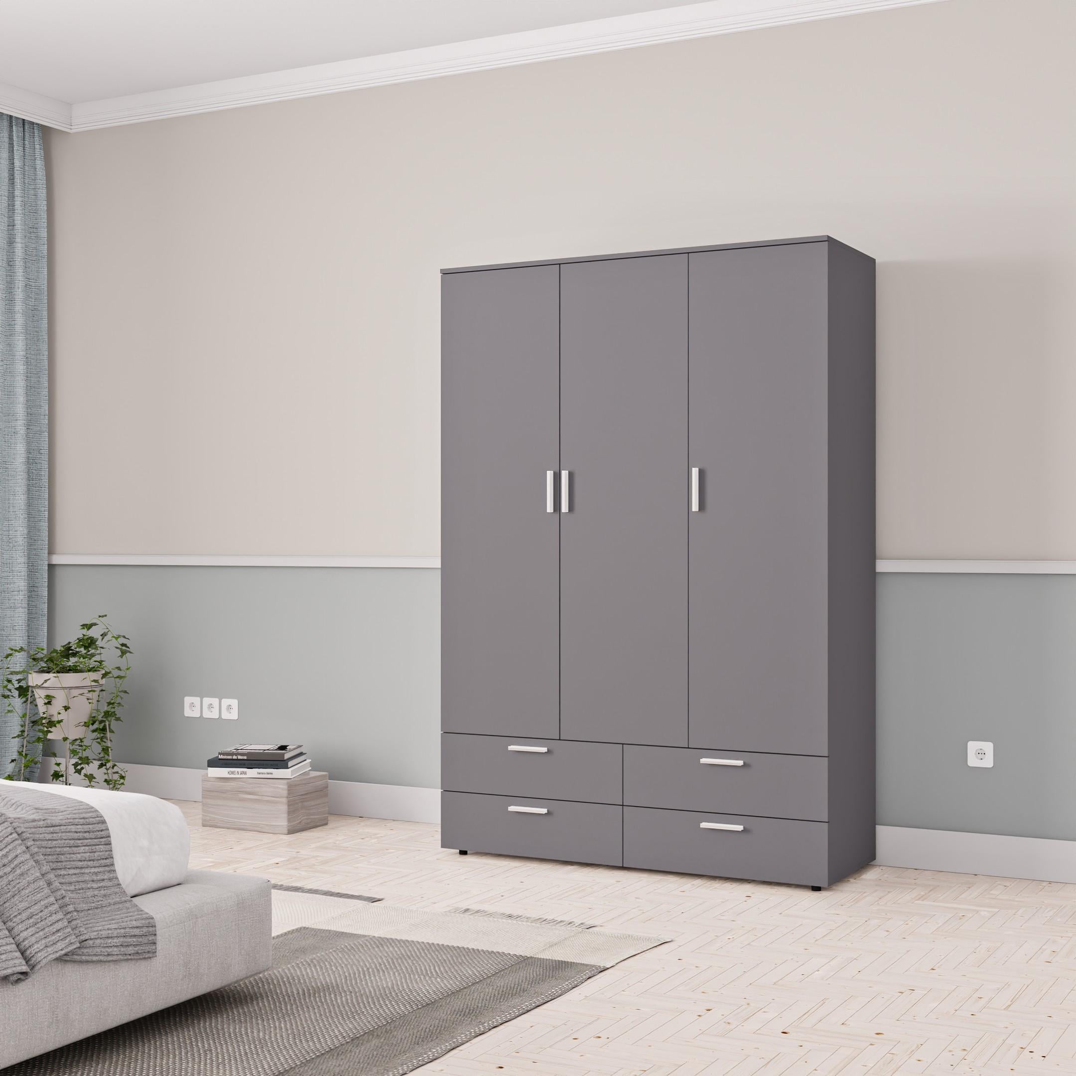 Шкаф распашной Spazio Threedoor 3Д+4Я 1378х500х1986 мм Антрацит