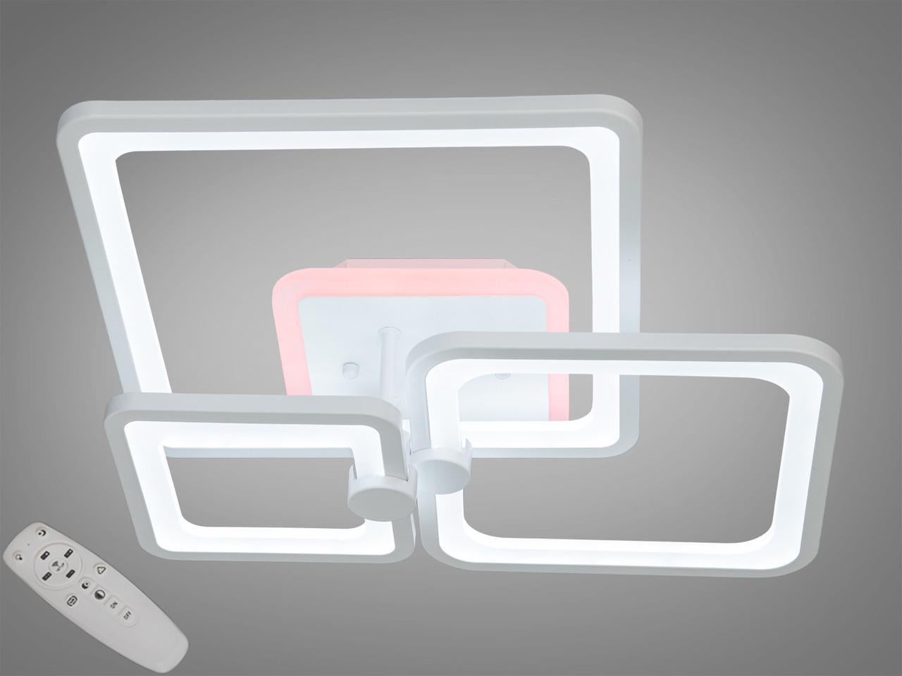 Люстра потолочная EcoLed светодиодная с диммером 80W 8208/3BK 3col dim Черный