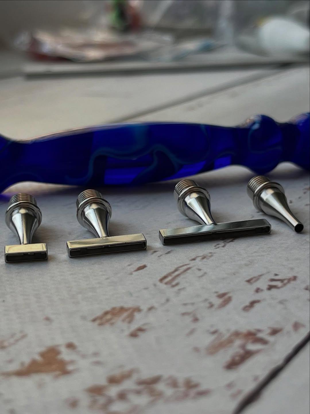 Стилус с металлическими квадратными насадками 4 шт./роликом/силиконом (27109694) - фото 2