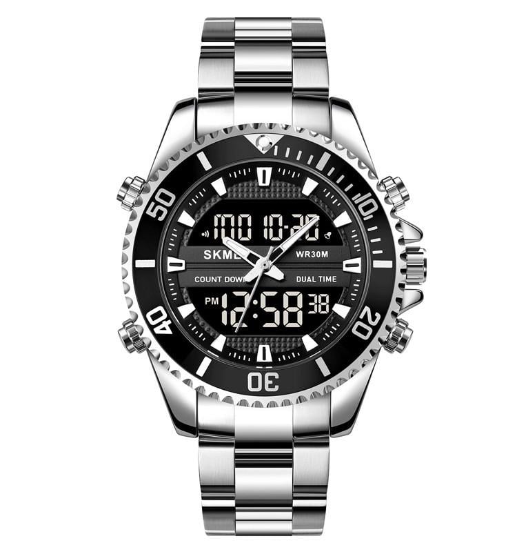 Часы наручные мужские Skmei 1850 Silver/Black (18422)