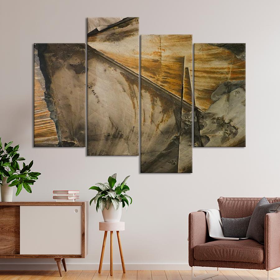 Картина абстракция Старинный коричневый мрамор 89x56 см (A896-4)