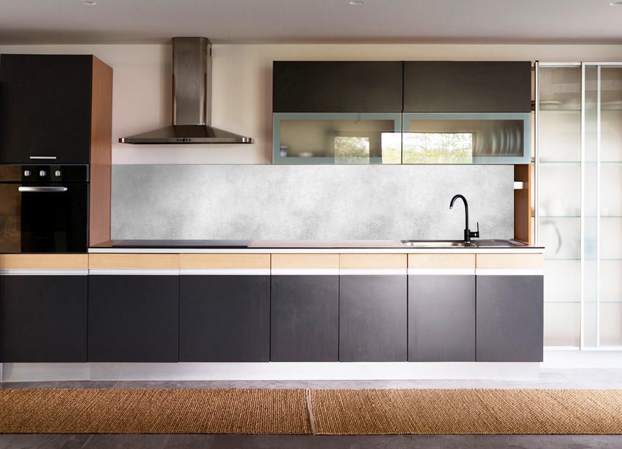 Кухонный фартук Мрамор из самоклеющейся виниловой пленки 60х250 см Серый