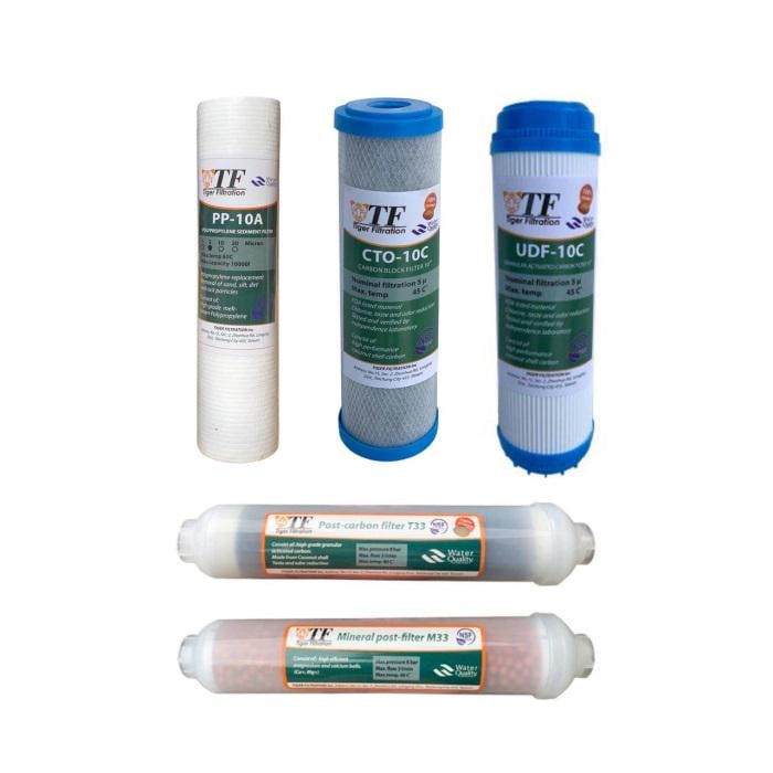 Комплект картриджей 6 Tiger Filtration для обратного осмоса для фильтров очистки воды