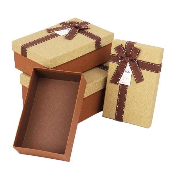 Набор подарочных коробок Stenson R33275G Best wishes 23х16х10/21х14х8/19х12х7 см 3 шт. Gold (606743)