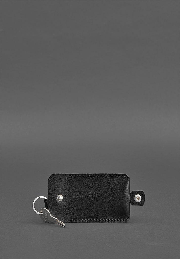 Ключница кожаная 1.0 Краст Черный (A-027472) - фото 2