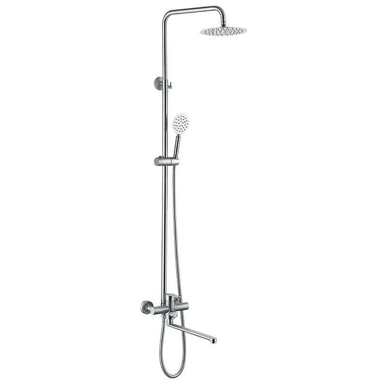 Душова колона Zerix DAX-006-J-35cm SUS304 зі змішувачем Нержавіюча сталь (ZX4828)