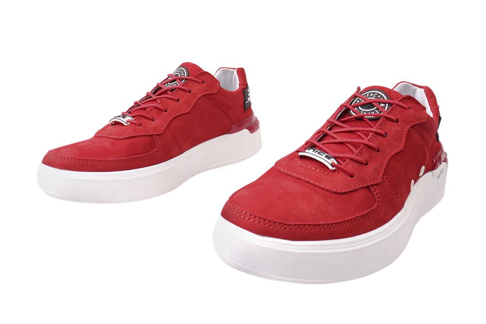 Кеды мужские Detta из кожи-нубука на низком ходу на шнуровке р. 44 Красный (202-21DTC) - фото 5 Кеды мужские Detta из кожи-нубука на низком ходу на шнуровке р. 44 Красный (202-21DTC) - фото 5