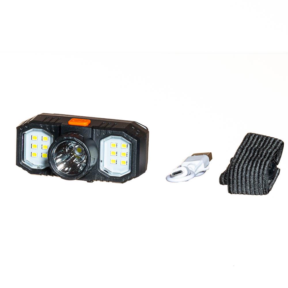 Фонарик налобный с USB (КЕ 21-1702)