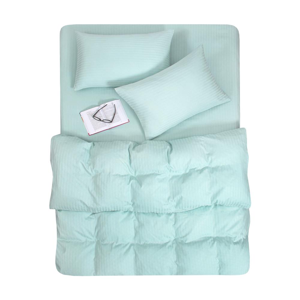 Комплект постільної білизни Lotus Готель сатин-страйп євро Ментоловий (19866) - фото 1 Комплект постільної білизни Lotus Готель сатин-страйп євро Ментоловий (19866) - фото 1