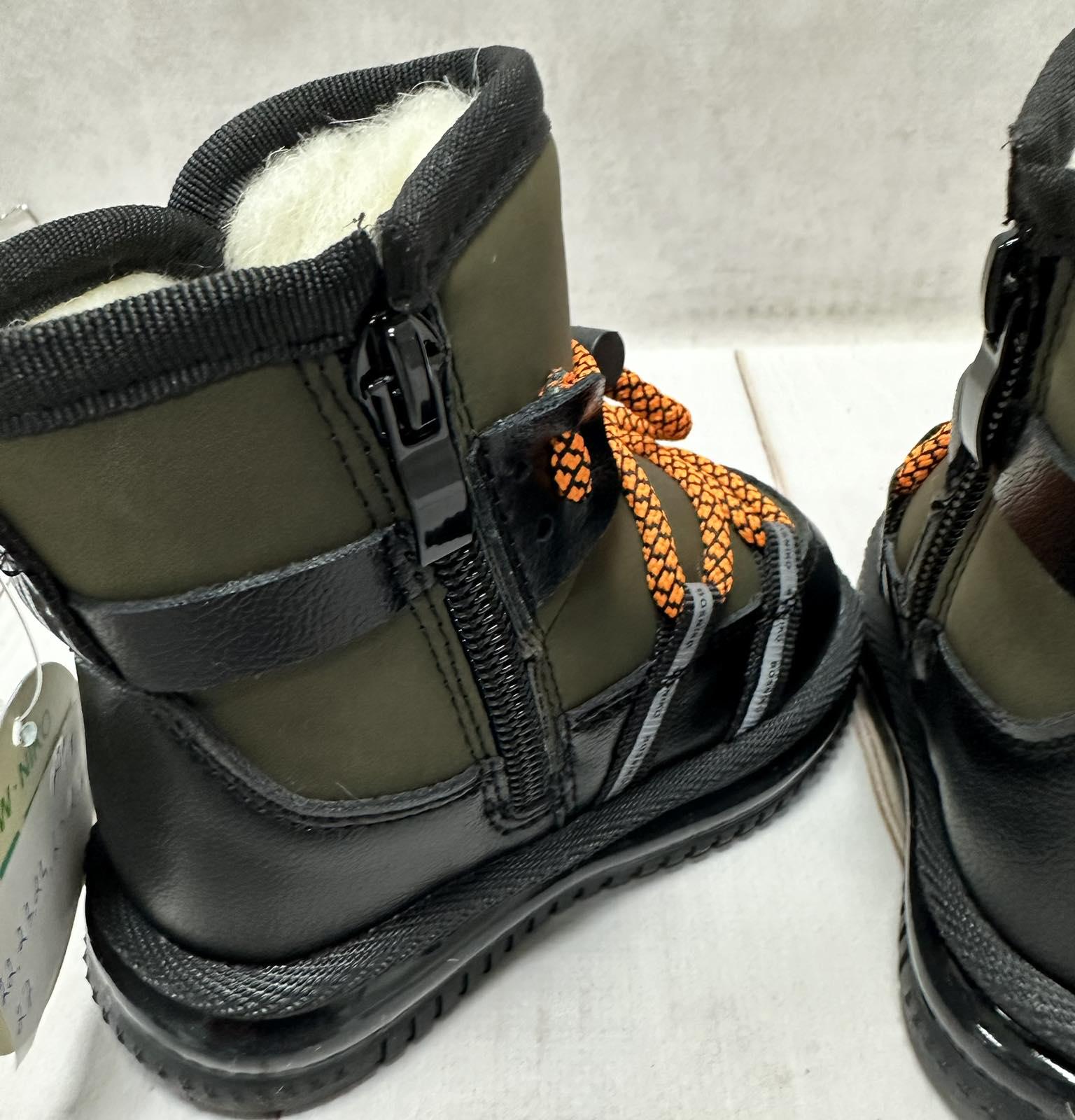 Дутики зимові дитячі W.Niko р. 25 15 см Чорний/Хакі - фото 6 Дутики зимові дитячі W.Niko р. 25 15 см Чорний/Хакі - фото 6