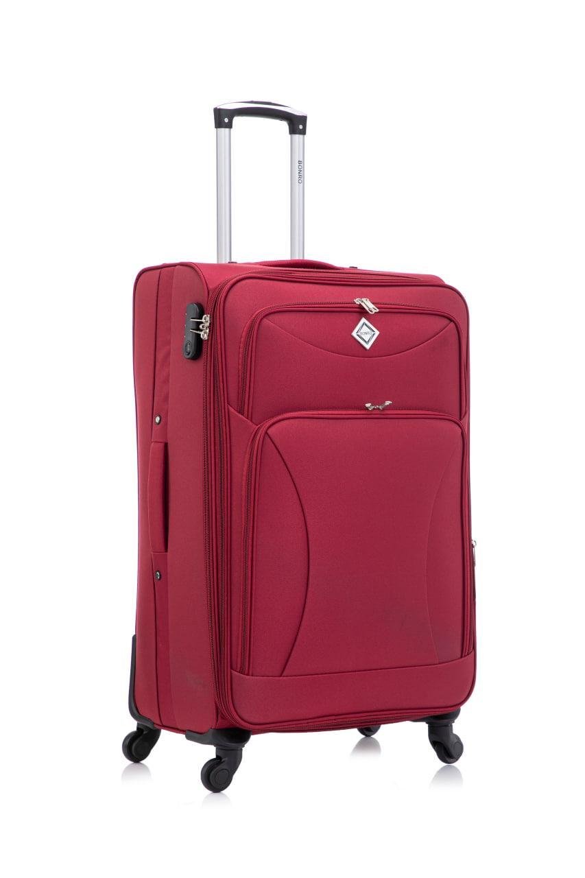 Чемодан Bonro Tourist 4 колеса великий Вишневий (2190) - фото 1