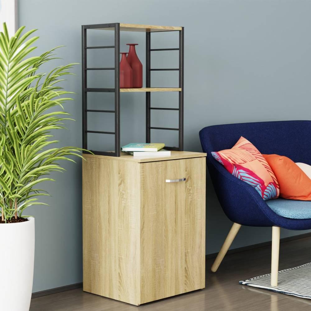 Стіл-тумба трансформер Ferrum-decor Смарт 4/1 з етажеркою метал/ДСП 16 мм 1430x1450x500 мм Чорний/Дуб Сонома (FRD-105126) - фото 1 Стіл-тумба трансформер Ferrum-decor Смарт 4/1 з етажеркою метал/ДСП 16 мм 1430x1450x500 мм Чорний/Дуб Сонома (FRD-105126) - фото 1