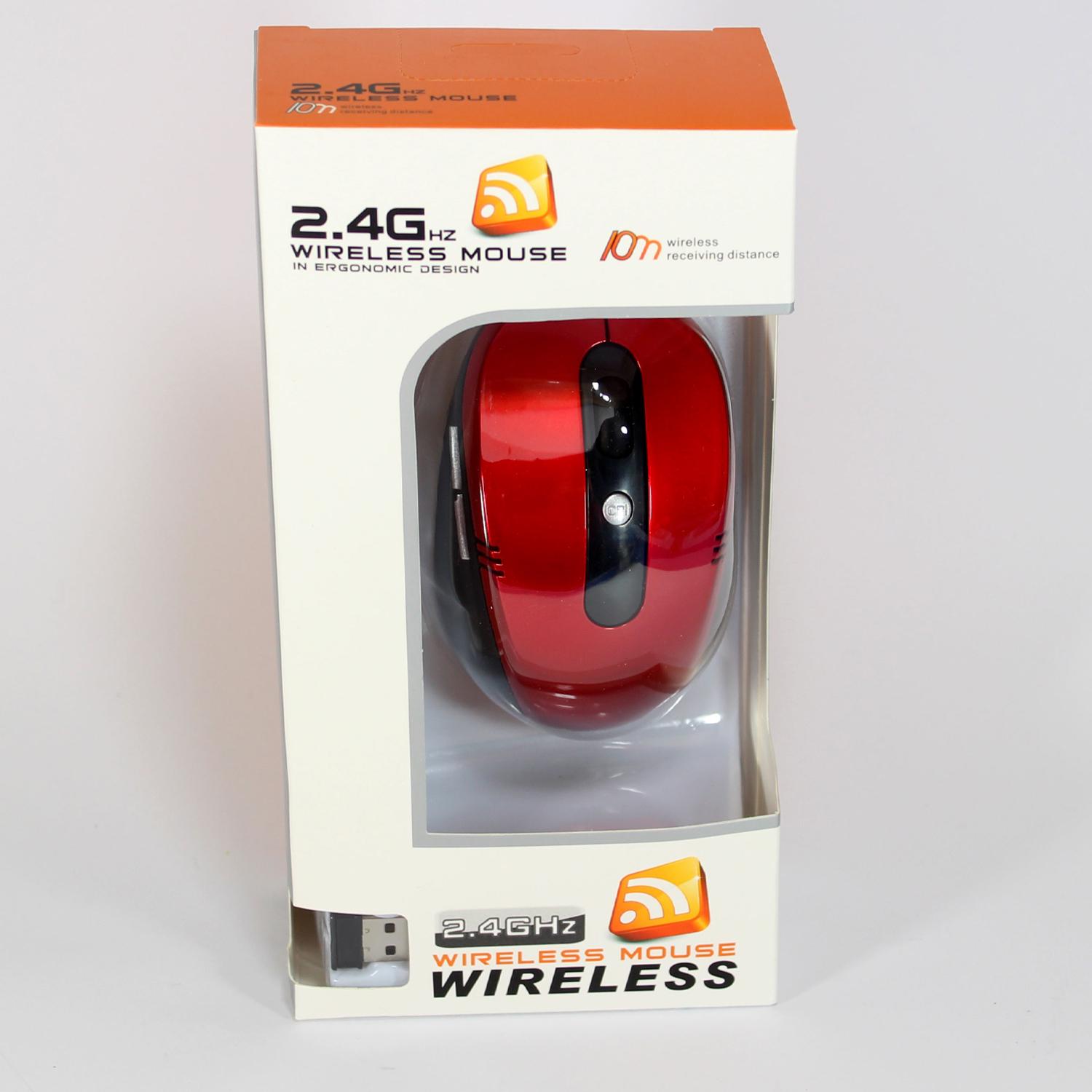 Компьютерная мышка Mouse Wireless DPI-108 2.4G Красная (2a49dbd3) - фото 6