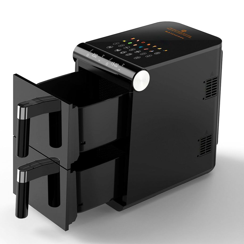 Аэрофритюрница двойная Zepline ZP-212 аэрогриль с сенсорным управлением 8/8 л (401071) Аэрофритюрница двойная Zepline ZP-212 аэрогриль с сенсорным управлением 8/8 л (401071)