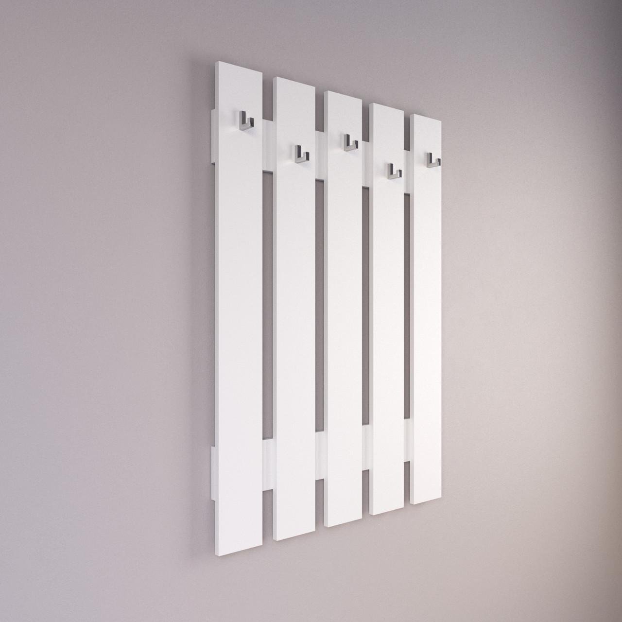 Вешалка настенная VAYS с 5 крючкамиS 77х110 см Белый (30253899)