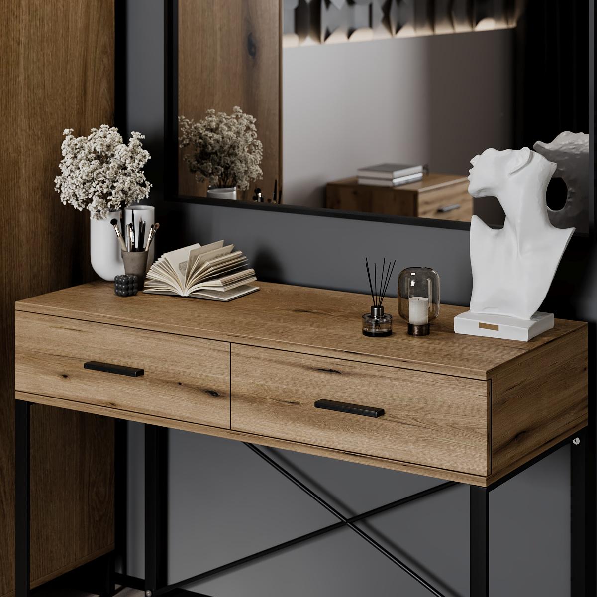 Туалетный столик Asсet 1020x775x425 мм Дуб Эвок (GAAS13100000030) - фото 2 Туалетный столик Asсet 1020x775x425 мм Дуб Эвок (GAAS13100000030) - фото 2