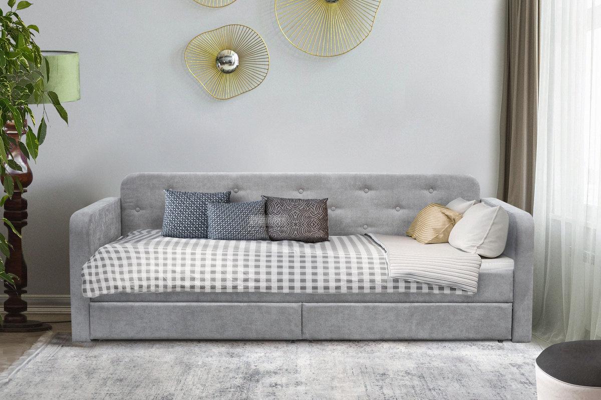 Кровать Малибу Микс Мебель Аляска 05 800х2000 мм Серый (А0058921) - фото 3 Кровать Малибу Микс Мебель Аляска 05 800х2000 мм Серый (А0058921) - фото 3