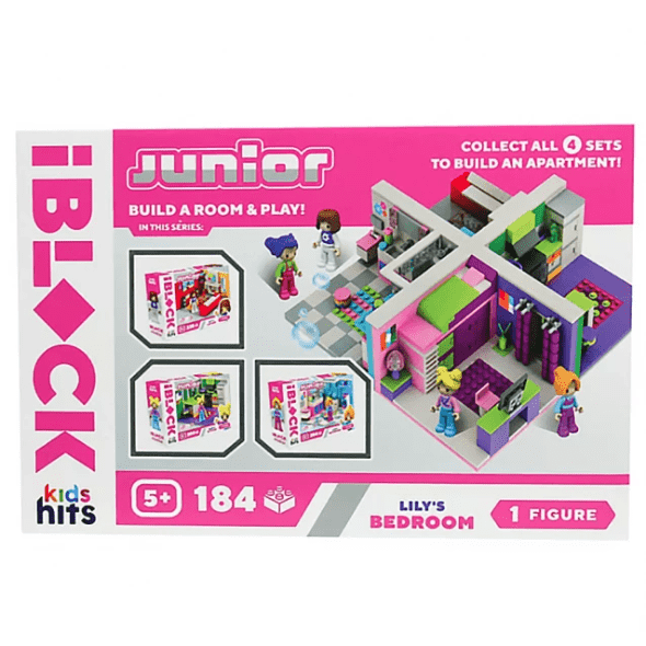 Конструктор Iblock KH08/001/1 Junior Спальня Лілі 184 дет. - фото 3 Конструктор Iblock KH08/001/1 Junior Спальня Лілі 184 дет. - фото 3