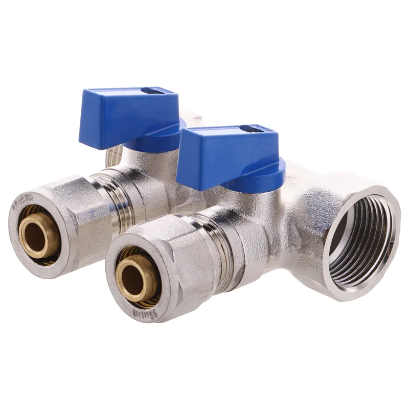 Колектор KOER KR.1125-2 2 Ways з кульовими кранами та фітингом 3/4" (KR2835)