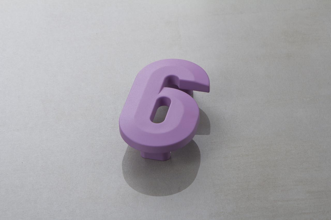 Меблева ручка Poliplast цифра шестірка РП-6 Фіолетовий матовий (16257) - фото 1 Меблева ручка Poliplast цифра шестірка РП-6 Фіолетовий матовий (16257) - фото 1