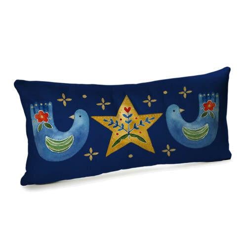 Декоративная подушка для дивана бархатная Символи Різдва 50x24 см (52BP_23NG014)