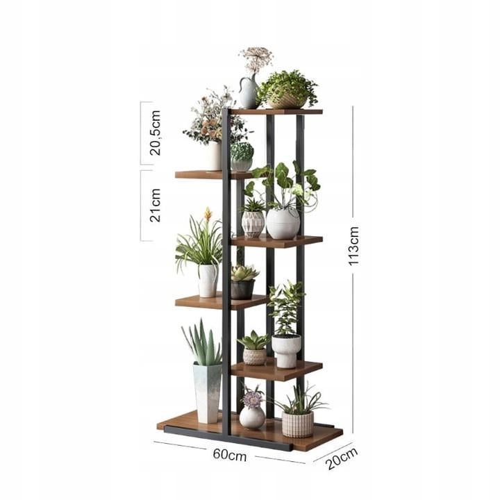 Стойка-клумба для растений металлическая 6-уровневая 113 см. Светло-коричневый/Сонома (2377144203) - фото 6 Стойка-клумба для растений металлическая 6-уровневая 113 см. Светло-коричневый/Сонома (2377144203) - фото 6