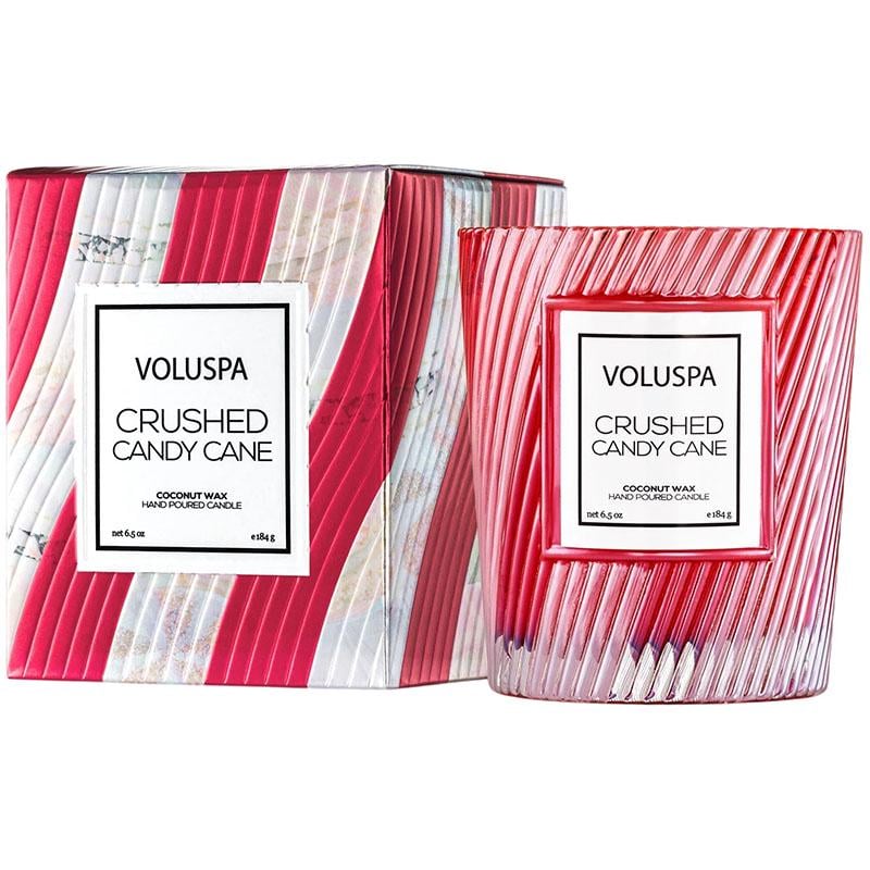 Свеча ароматическая Voluspa Holiday Crushed Candy Cane стеклянный стакан 184 г (111004495)