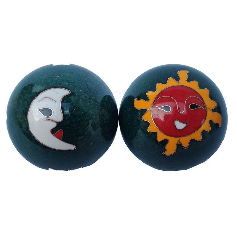 Шары для рук Солнце и луна 4,8 см Синий (C0074)