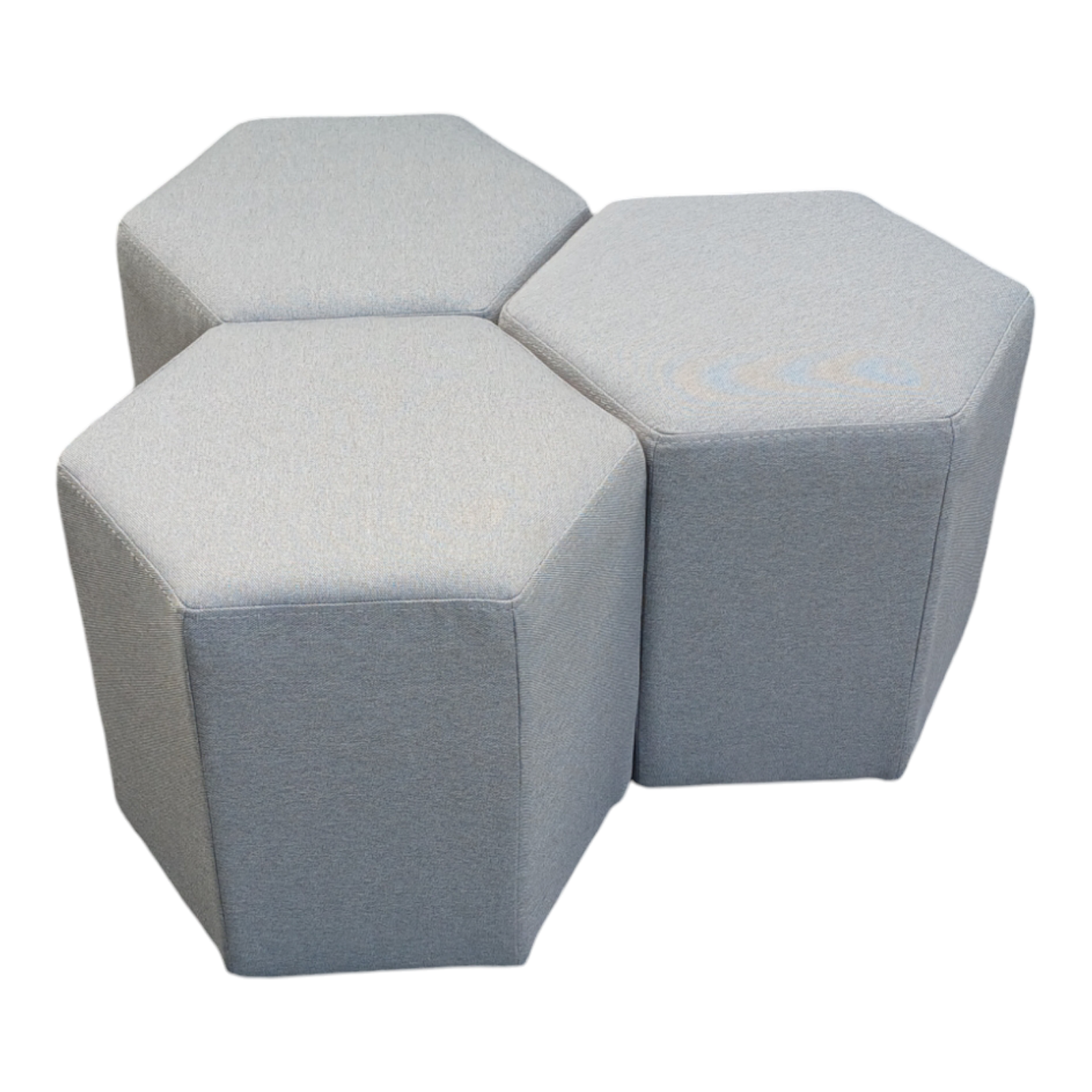 Пуф Шестигранник Максі рогожка Багама 58х50х45 см Світло-сірий - фото 2 Пуф Шестигранник Максі рогожка Багама 58х50х45 см Світло-сірий - фото 2