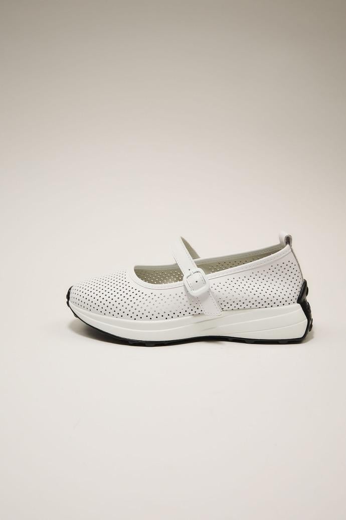 Мокасини жіночі ALLSY шкіряні р. 36 Білий (195200) - фото 5