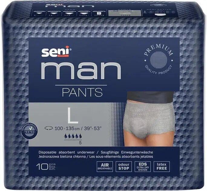 Подгузники трусы для мужчин Seni MAN PANTS large 100-135 см 10 шт. 5 кап. Подгузники трусы для мужчин Seni MAN PANTS large 100-135 см 10 шт. 5 кап.