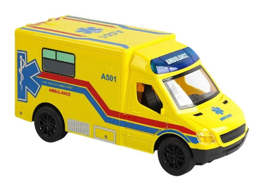 Машина на радиоуправлении Скорая помощь аккумулятор 3,7 V/ свет Yellow (120755)