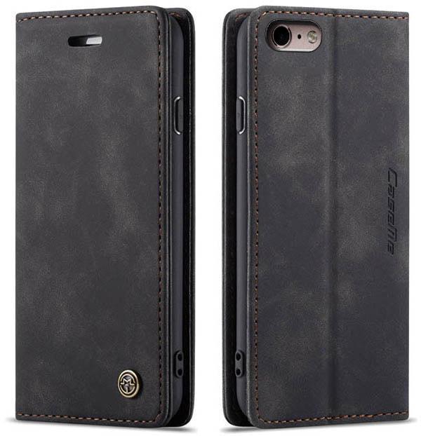 Чехол книжка с магнитом iPhone SE 2022 CaseMe Black (30589-2B)