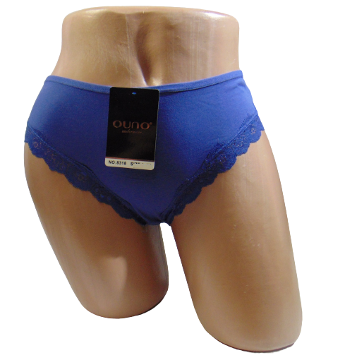 Трусы слипы с кружевом Ouno 8318 S/M Синий Трусы слипы с кружевом Ouno 8318 S/M Синий